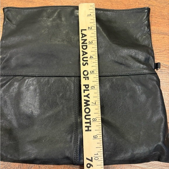 Chic Black Leather Clutch - Picture 7 of 10